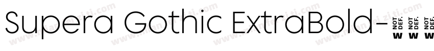 Supera Gothic ExtraBold字体转换